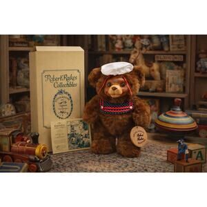 Robert Raikes MICCA Bear Ltd Ed 122/750 Wood Carved Face w Box COA Tag